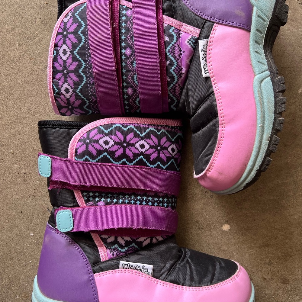 Pink and Purple Winter Boots